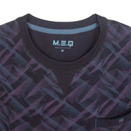 Jorn Cocks M.E.Q. Heren pyjama lange mouwen katoen - Blue monogram