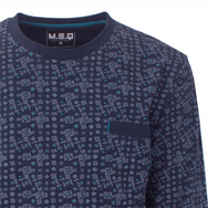 Jorn Cocks M.E.Q. Heren pyjama lange mouwen katoen - Dark Blue