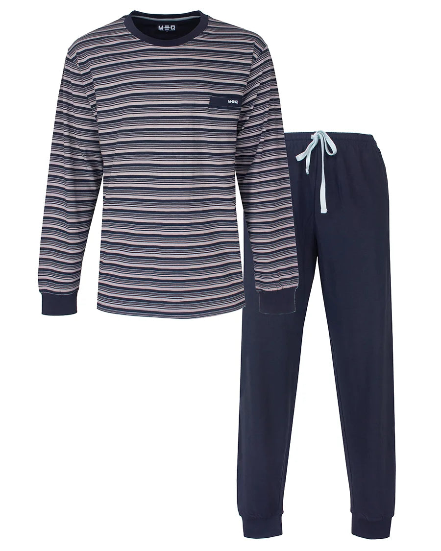 Jorn Cocks M.E.Q. Heren pyjama lange mouwen katoen - Night