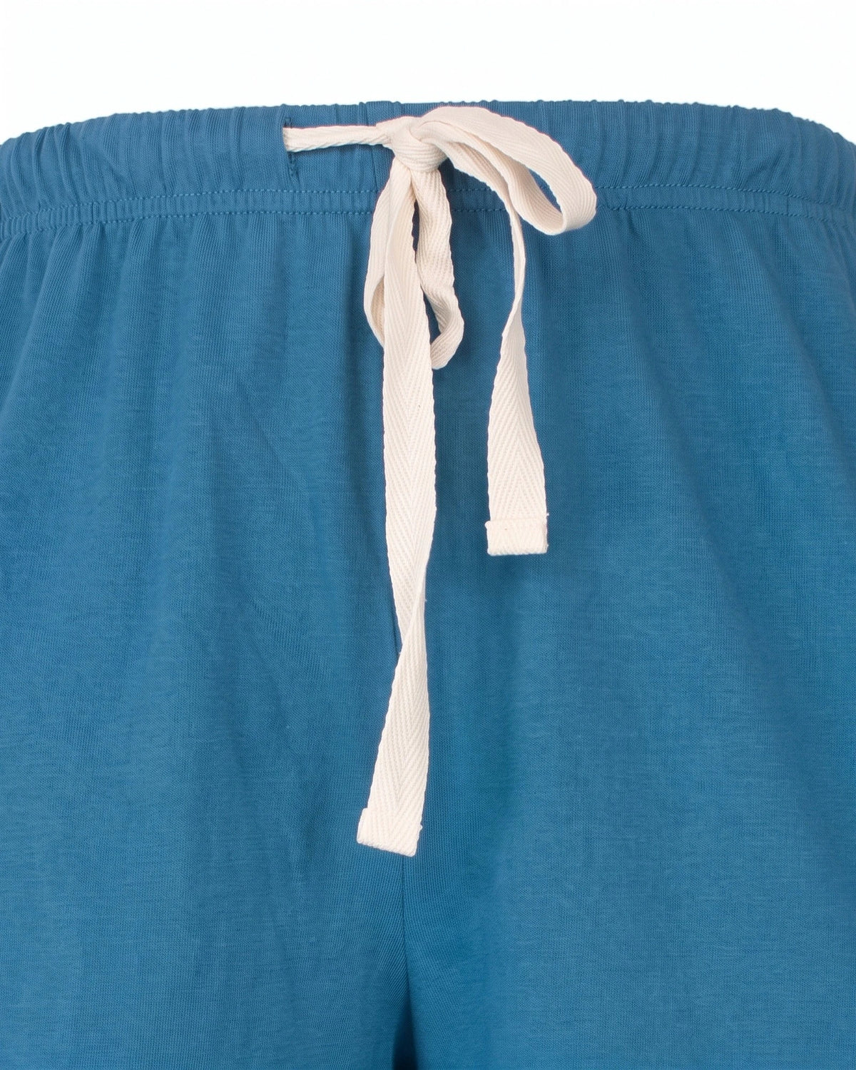 Jorn Cocks M.E.Q. Heren pyjama lange mouwen katoen V-hals - Aqua blue