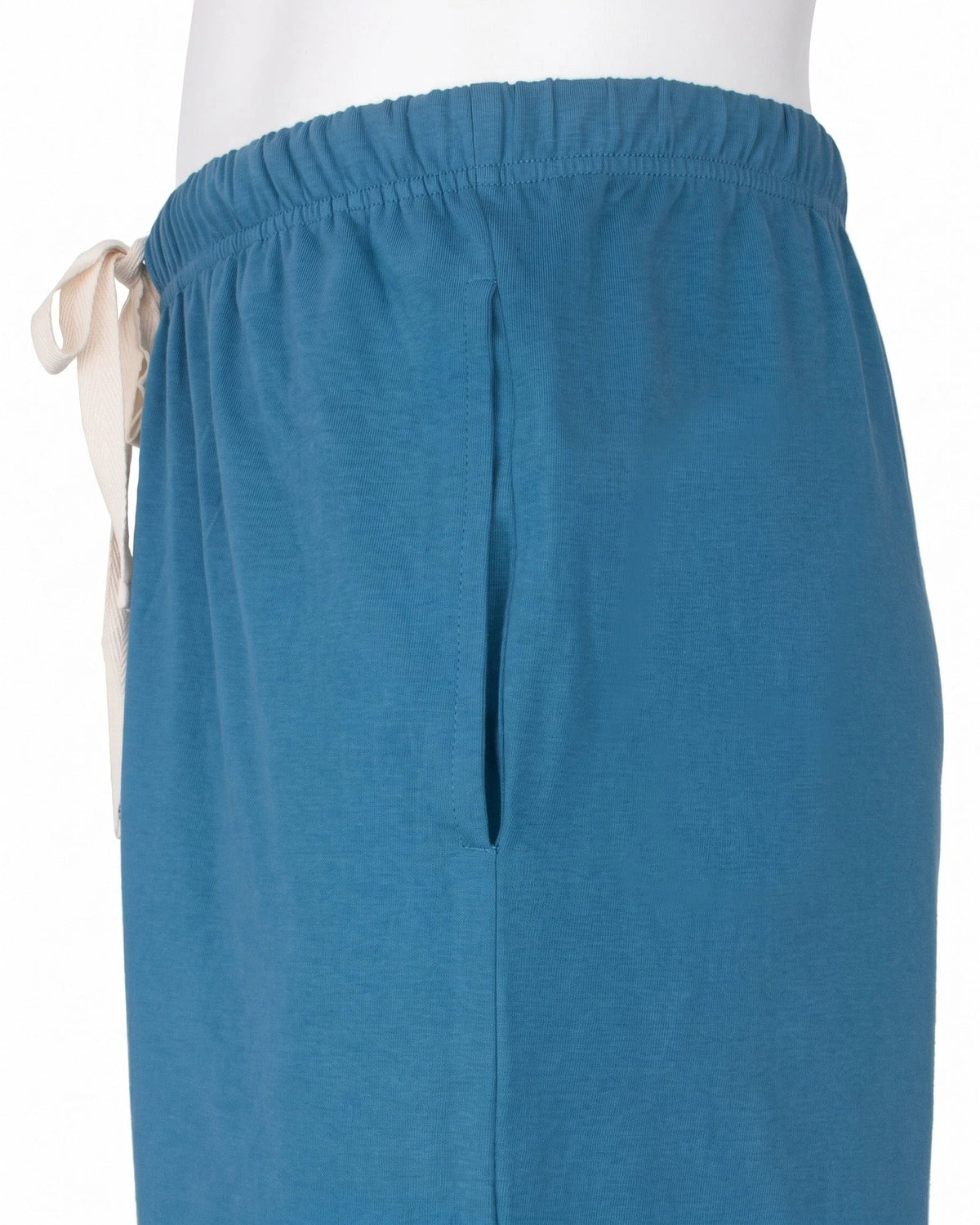 Jorn Cocks M.E.Q. Heren pyjama lange mouwen katoen V-hals - Aqua blue