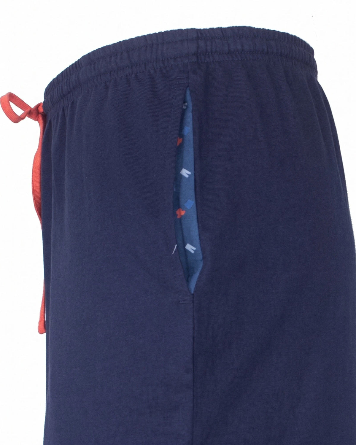 Jorn Cocks M.E.Q. Heren pyjama lange mouwen katoen V-hals - Blue logo
