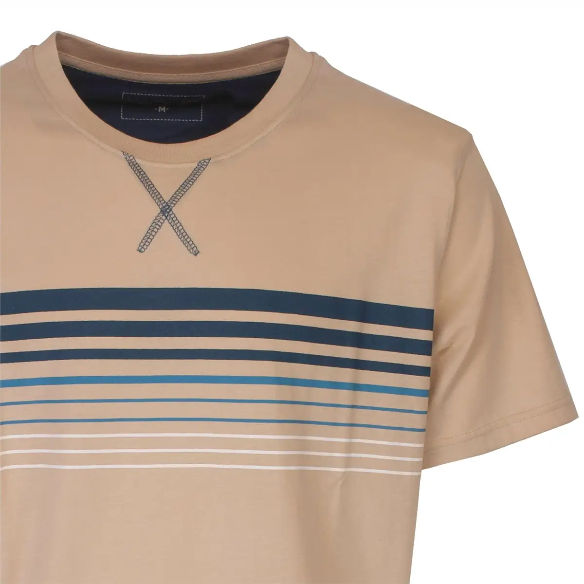 Jorn Cocks M.E.Q. Heren shortama katoen - ronde hals - Beige