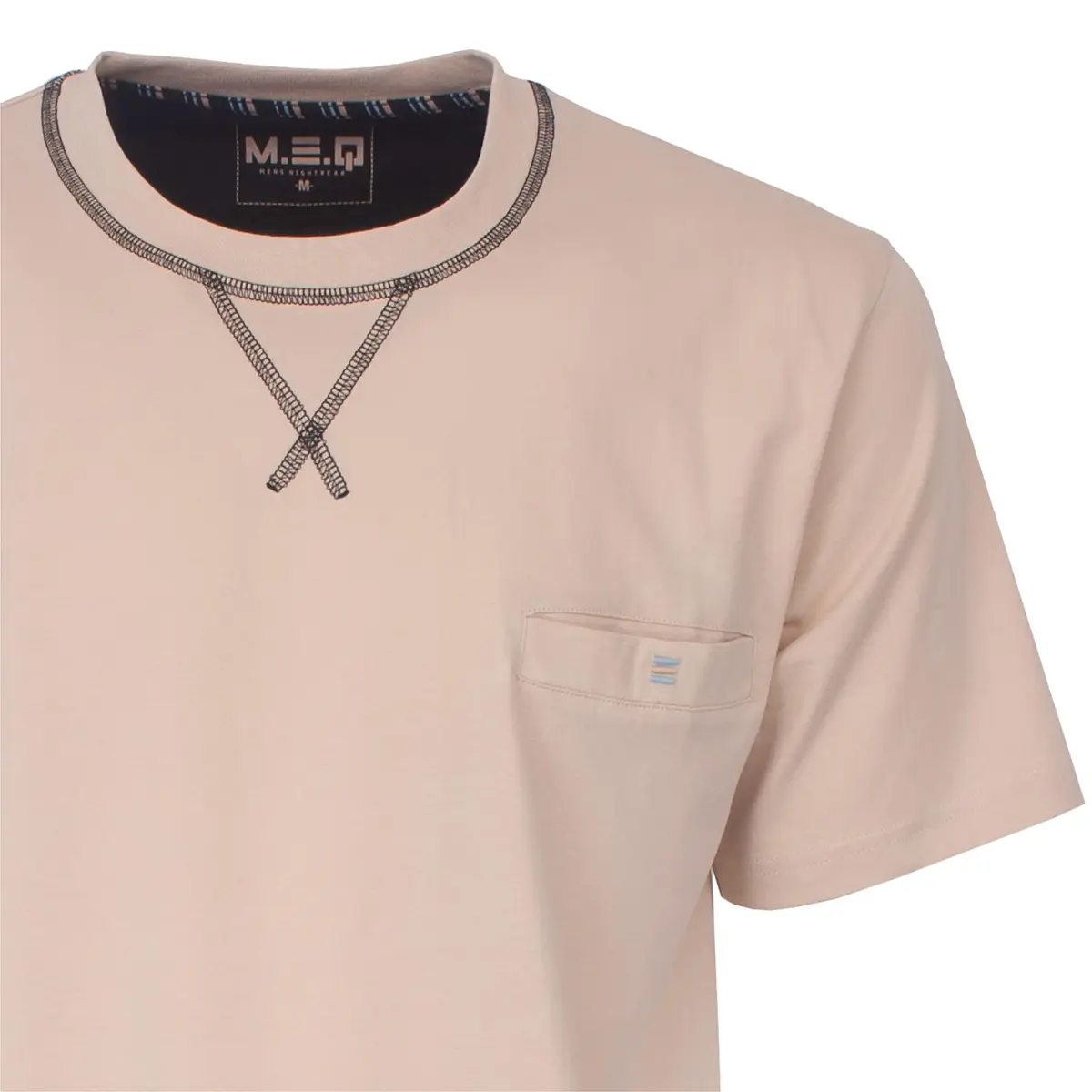 Jorn Cocks M.E.Q. Heren shortama - Katoen - ronde hals - Beige