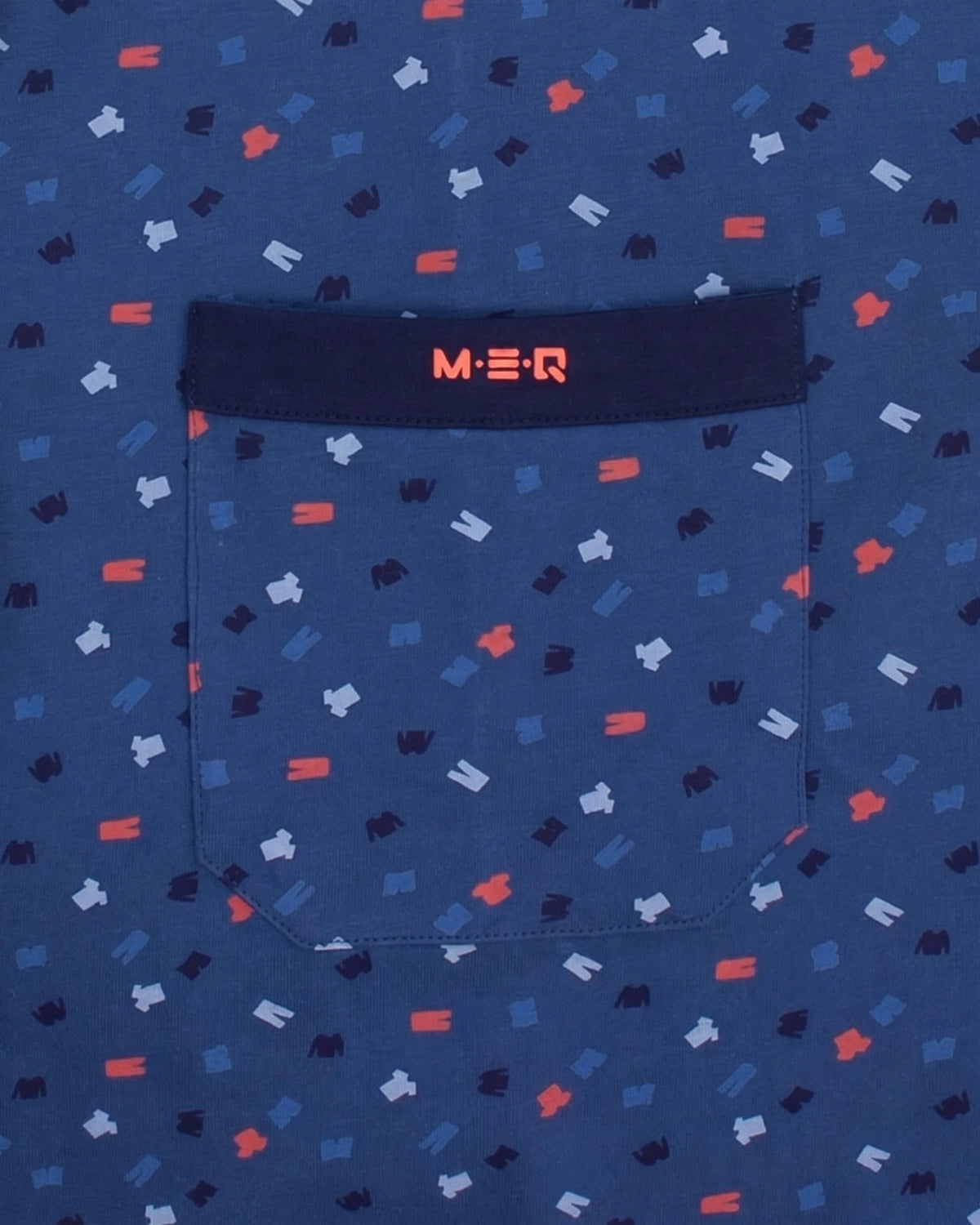 Jorn Cocks M.E.Q. Heren shortama katoen - V-hals - Blue logo