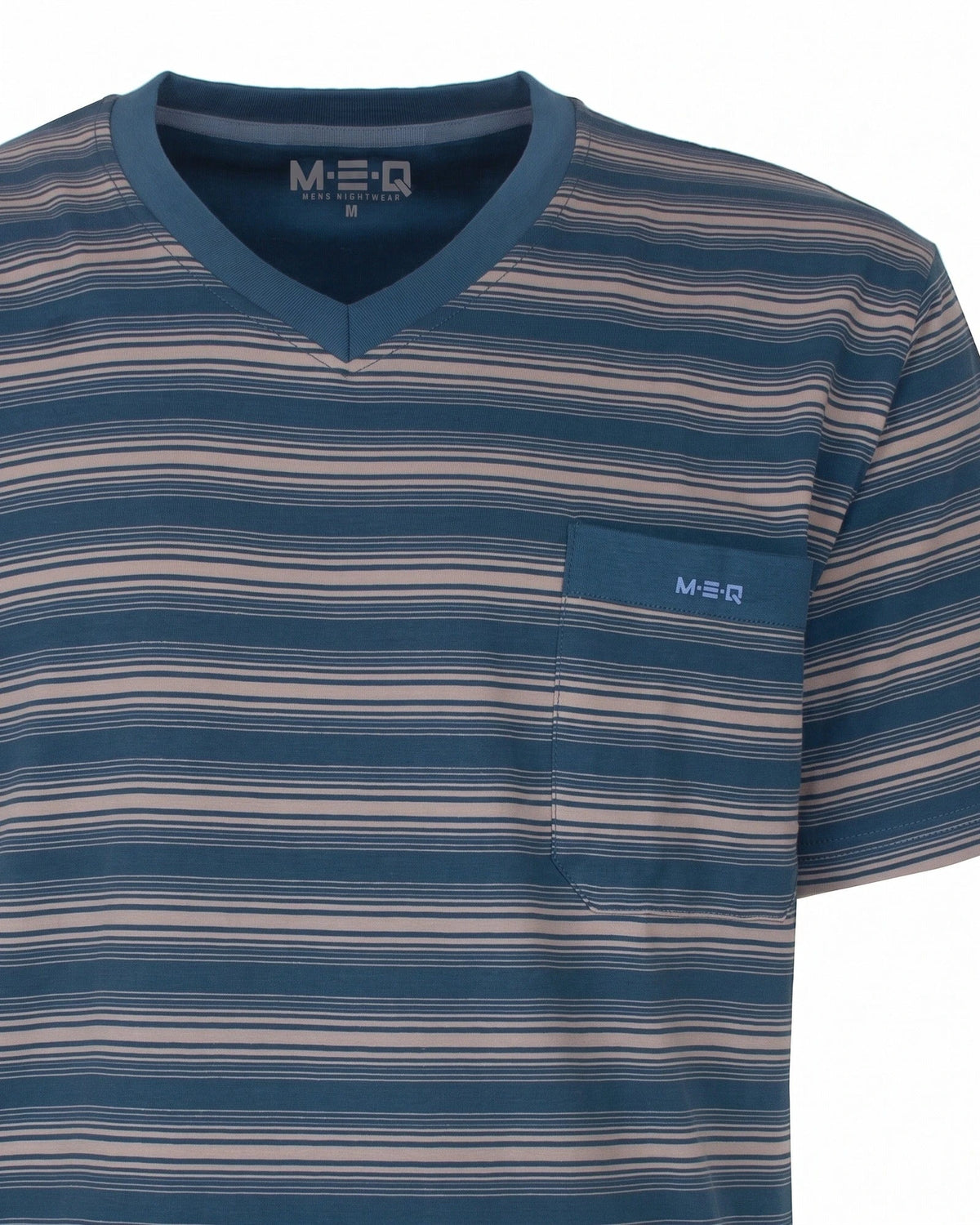 Jorn Cocks M.E.Q. Heren shortama katoen - V-hals - Blue Summer