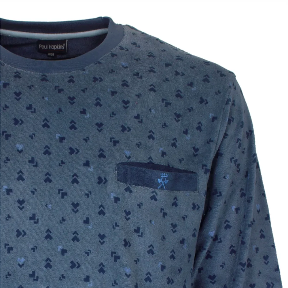 Jorn Cocks Paul Hopkins Badstof pyjama heren - Blue Arrow