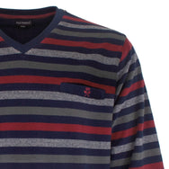 Jorn Cocks Paul Hopkins Badstof pyjama heren V-hals - Winter Blue