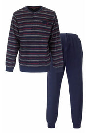 Jorn Cocks Paul Hopkins Badstof pyjama heren - Winter Blue