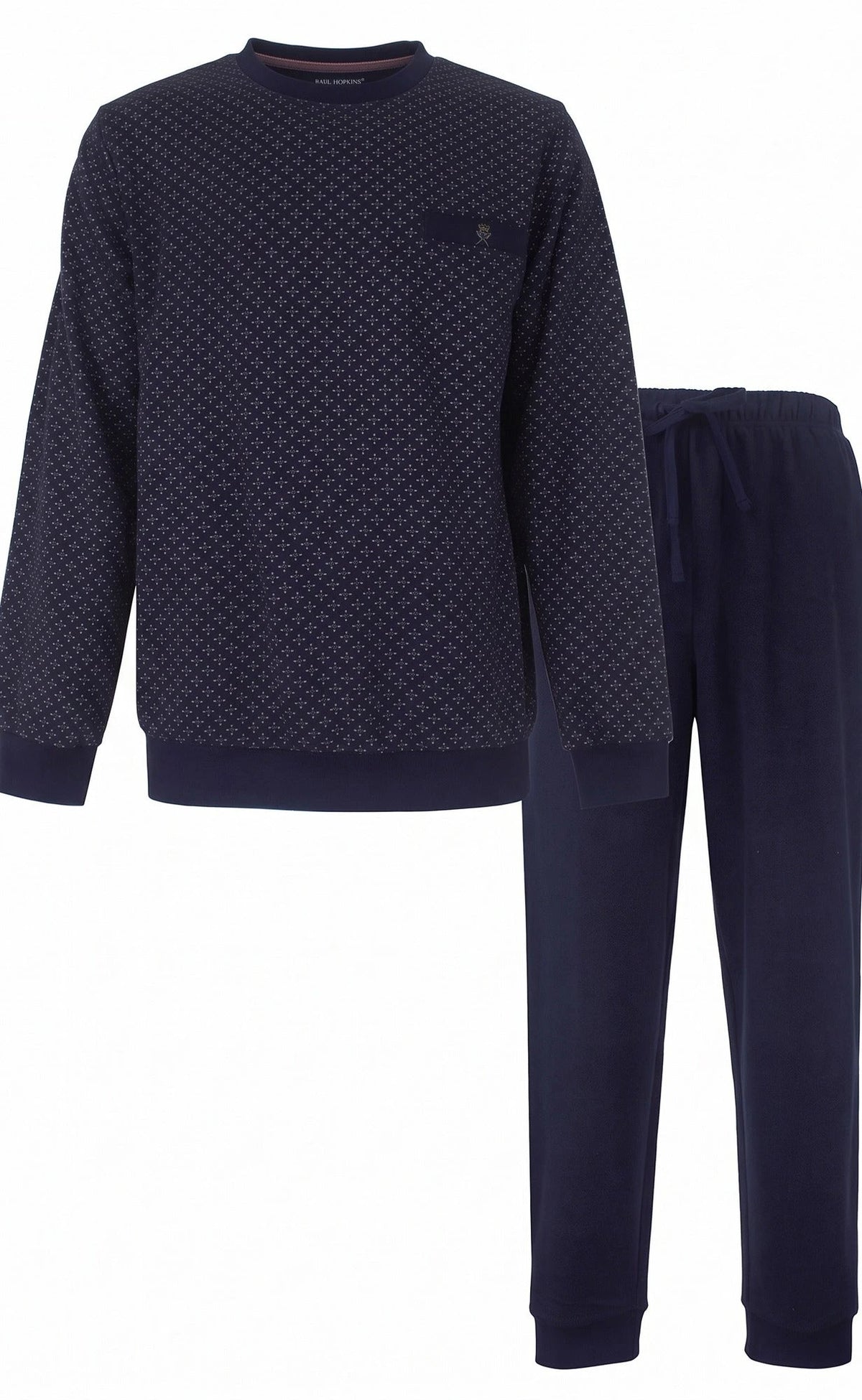 Jorn Cocks Paul Hopkins Fleece pyjama heren - Winter Blue