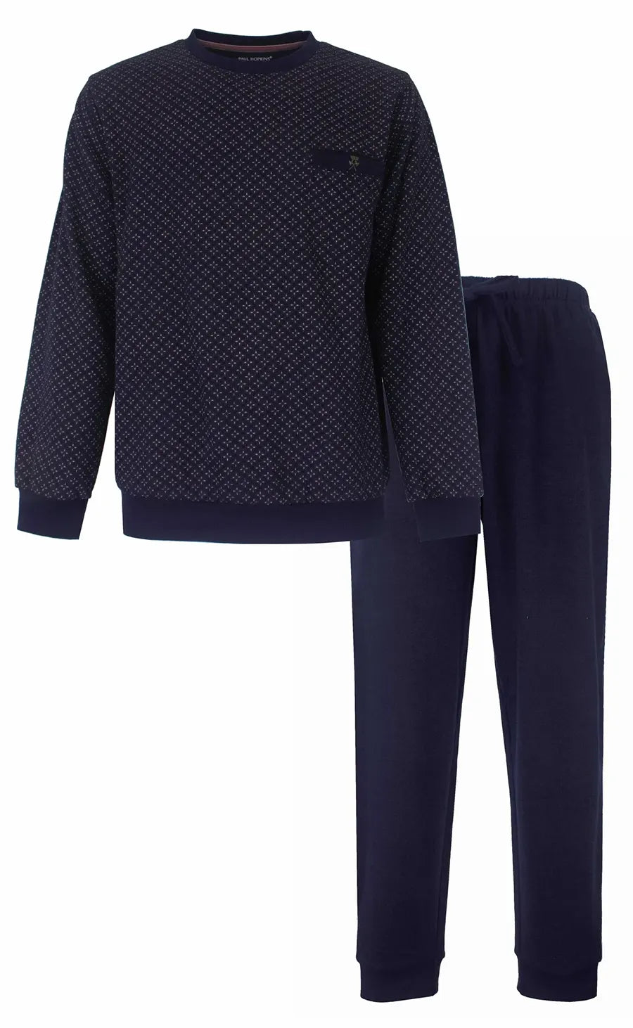 Jorn Cocks Paul Hopkins Fleece pyjama heren - Winter Blue