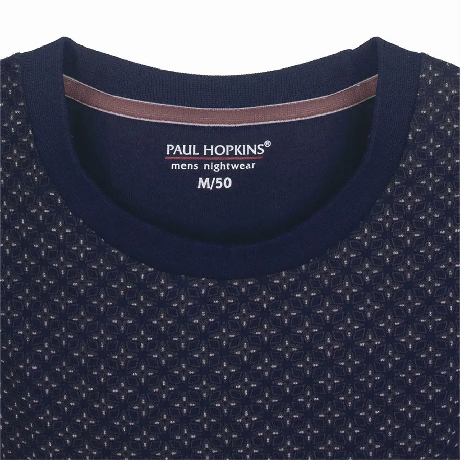 Jorn Cocks Paul Hopkins Fleece pyjama heren - Winter Blue