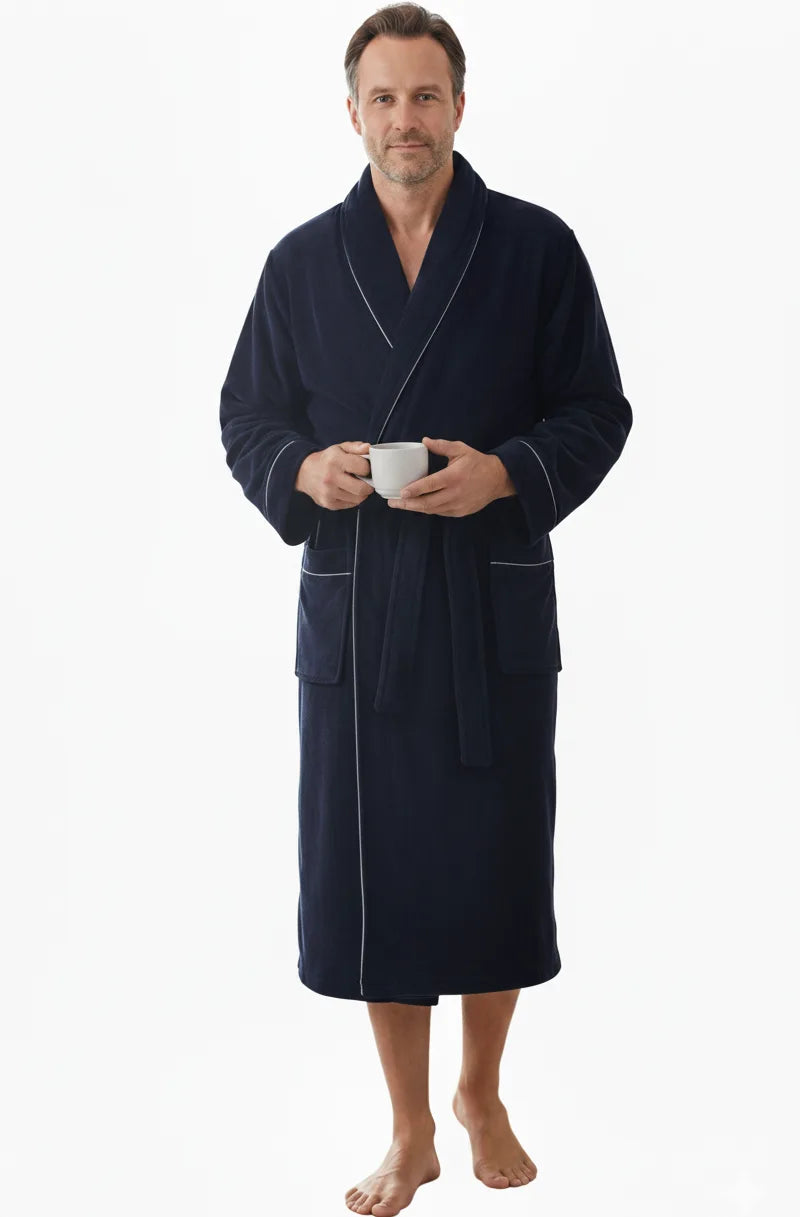 Jorn Cocks Paul Hopkins heren Fleece Badjas - Sjaalkraag