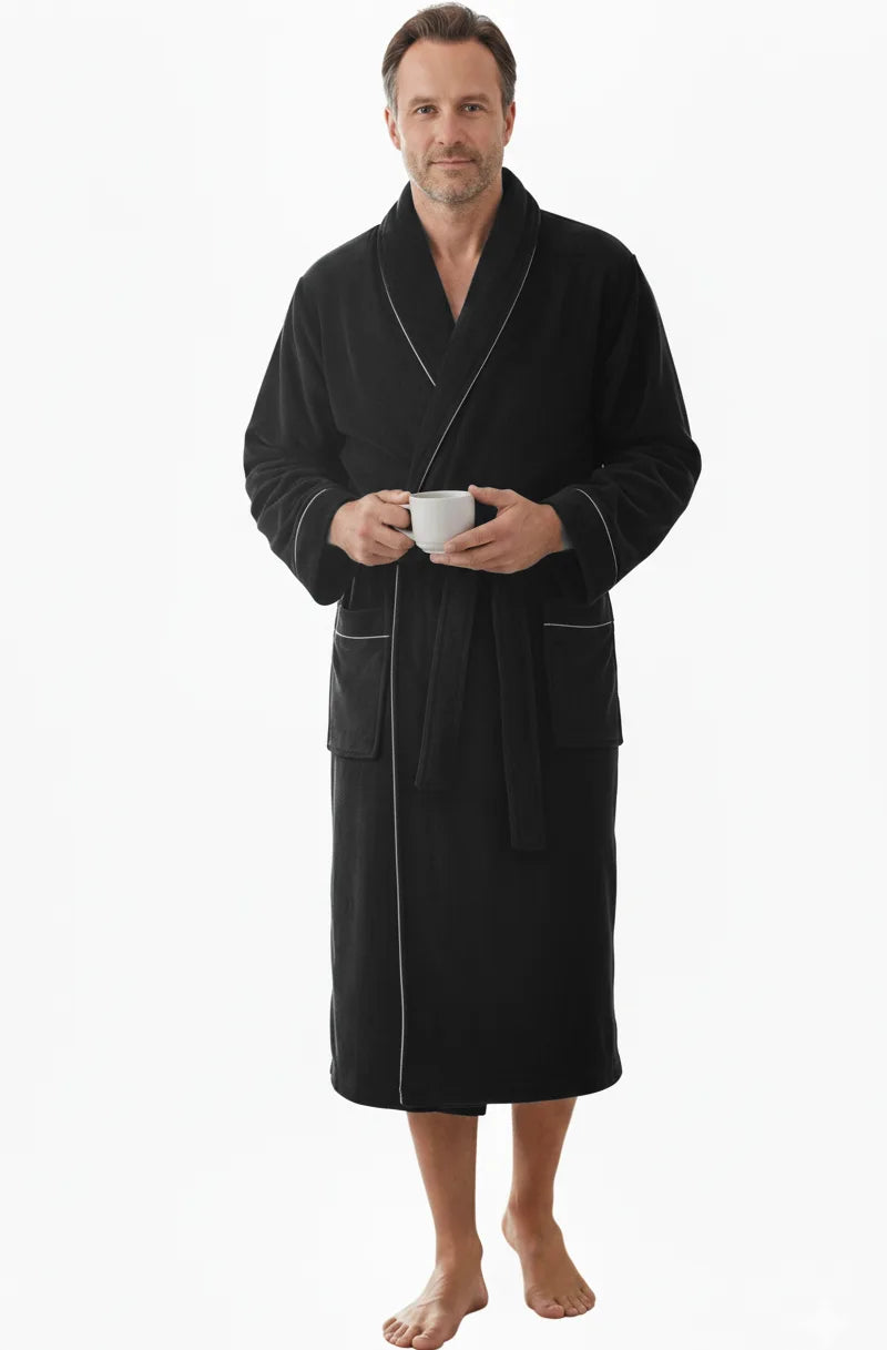 Jorn Cocks Paul Hopkins heren Fleece Badjas - Sjaalkraag