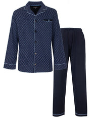 Jorn Cocks Paul Hopkins heren pyjama doorknoop - Knoopsluiting - Darkblue