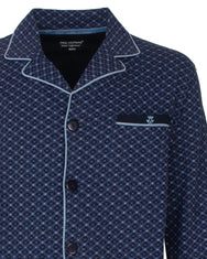 Jorn Cocks Paul Hopkins heren pyjama doorknoop - Knoopsluiting - Darkblue