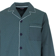 Jorn Cocks Paul Hopkins heren pyjama doorknoop - Knoopsluiting - Petrol
