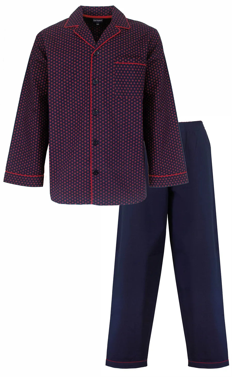 Jorn Cocks Paul Hopkins heren pyjama doorknoop - Knoopsluiting