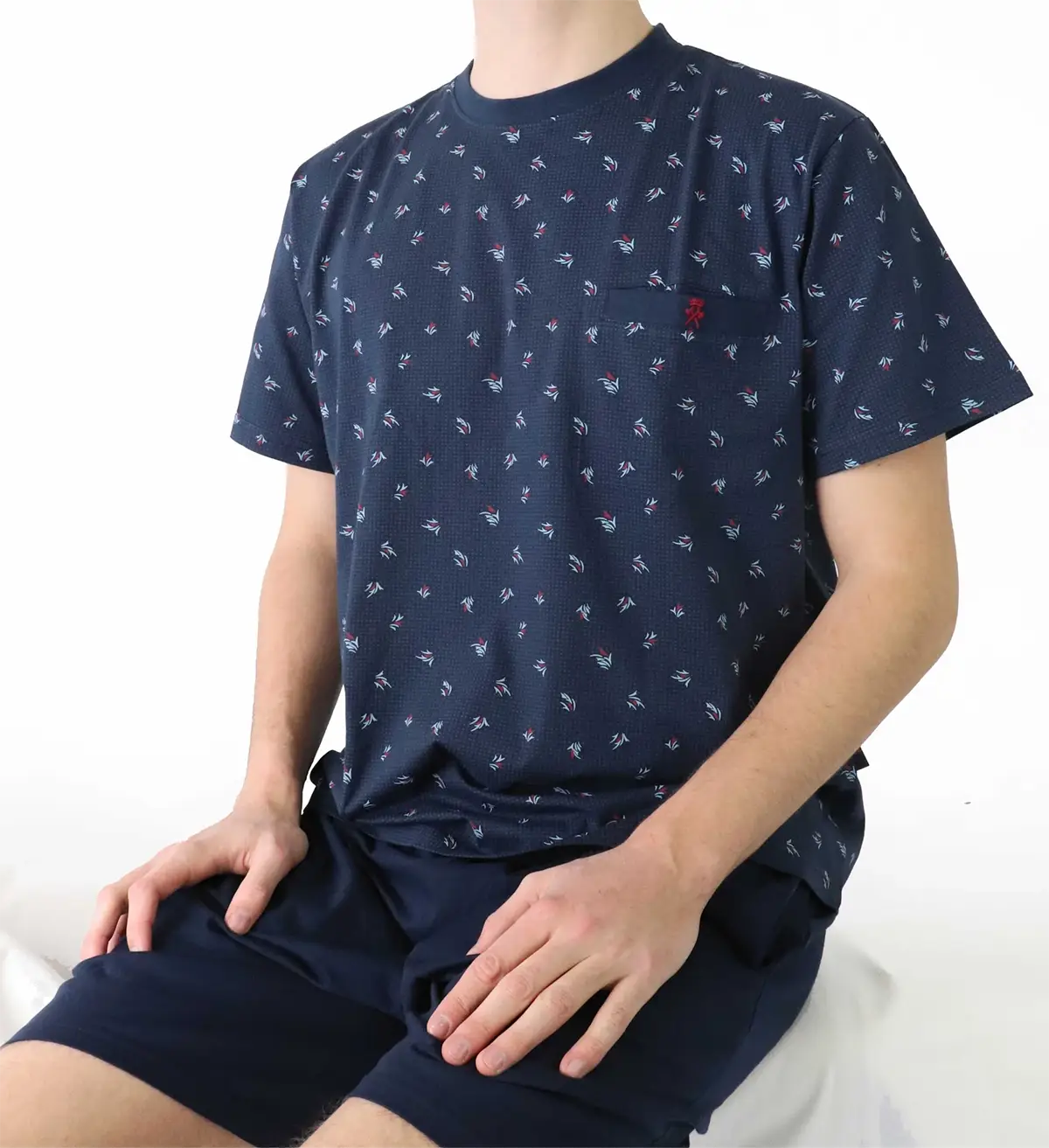Jorn Cocks Paul Hopkins Heren shortama - Katoen - Blue logo