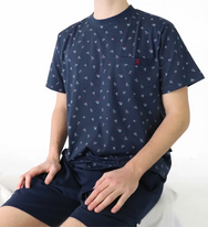 Jorn Cocks Paul Hopkins Heren shortama - Katoen - Blue logo