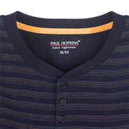 Jorn Cocks Paul Hopkins Heren shortama Knoopsluiting - Katoen - Donkerblauw