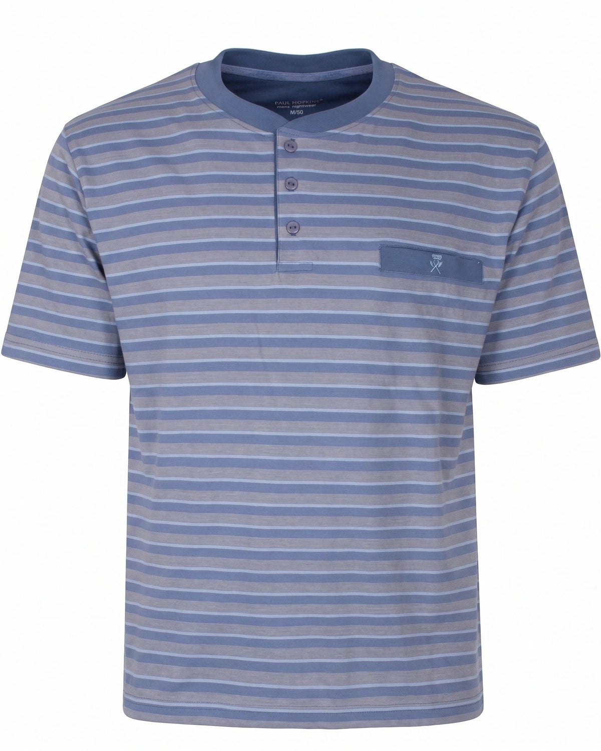 Jorn Cocks Paul Hopkins Heren shortama Knoopsluiting - Light Blue Summer