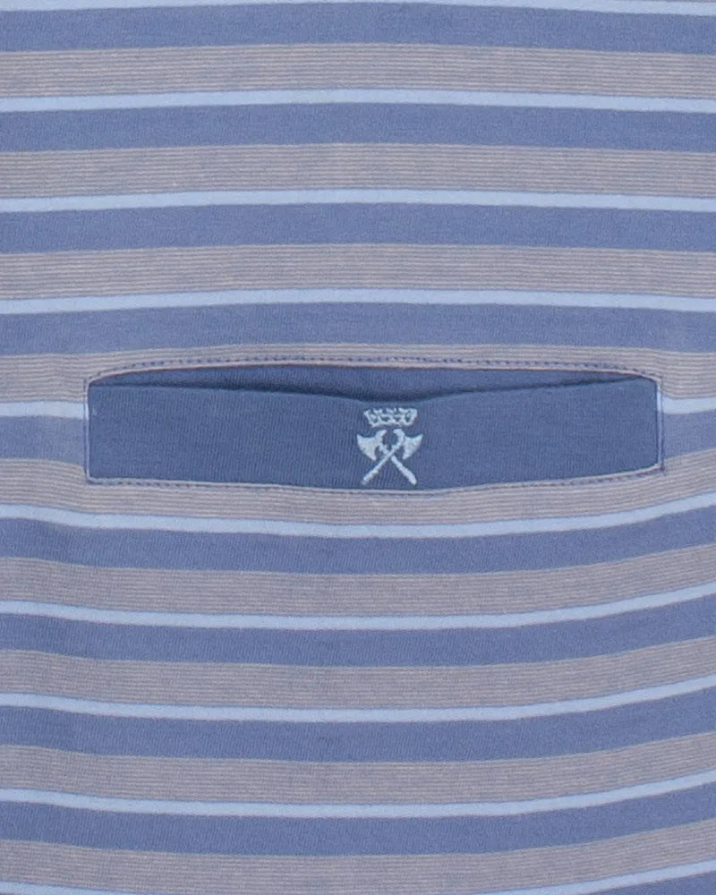 Jorn Cocks Paul Hopkins pyjama heren lange mouw - blauw/grijs