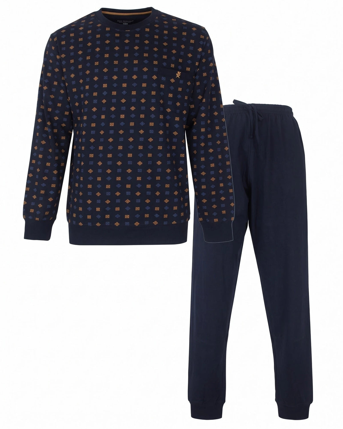 Jorn Cocks Paul Hopkins pyjama heren lange mouw - Blue inca