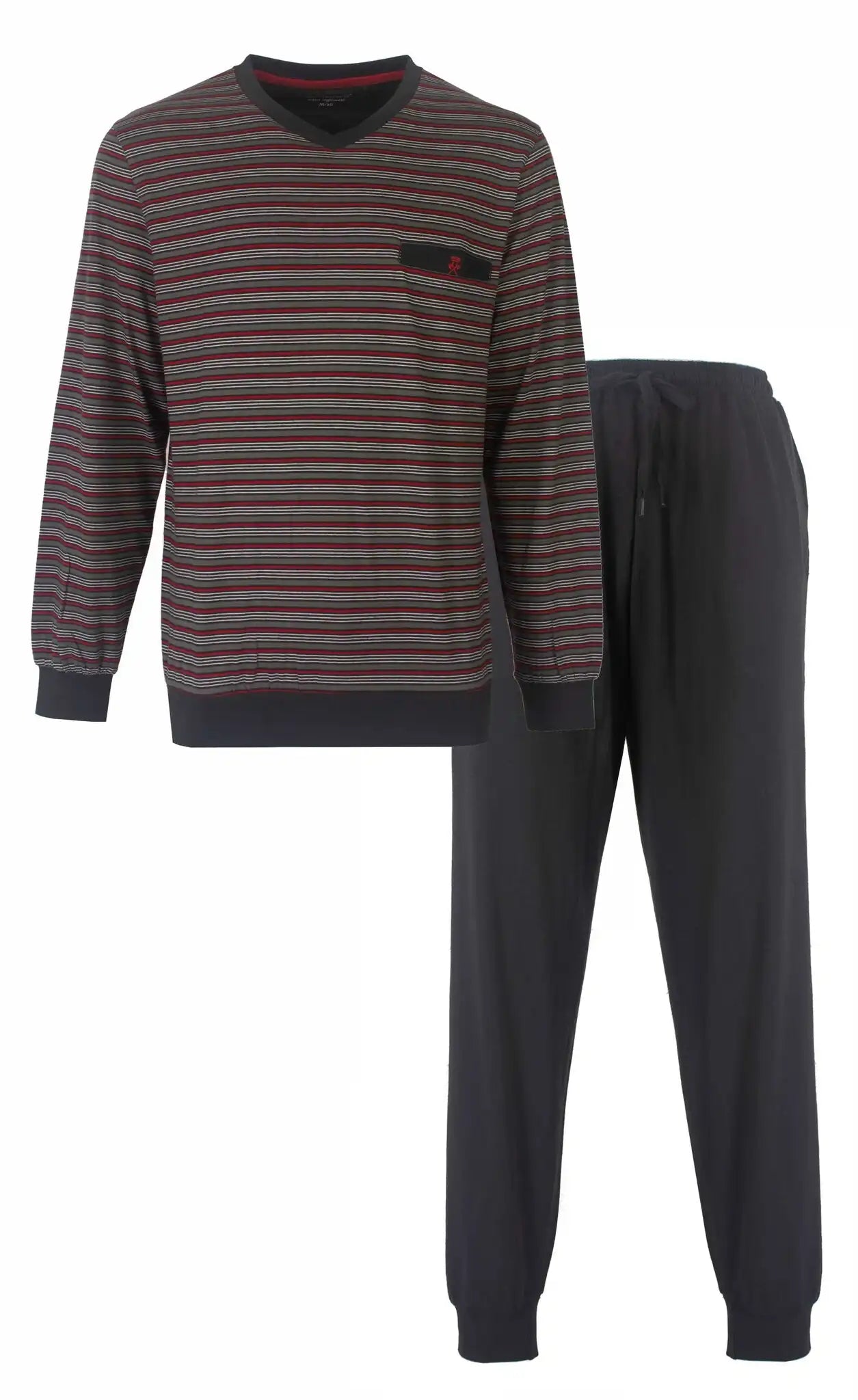 Jorn Cocks Paul Hopkins pyjama heren lange mouw - Grey Stripe