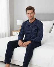Jorn Cocks Paul Hopkins pyjama heren lange mouw - Knoopsluiting -