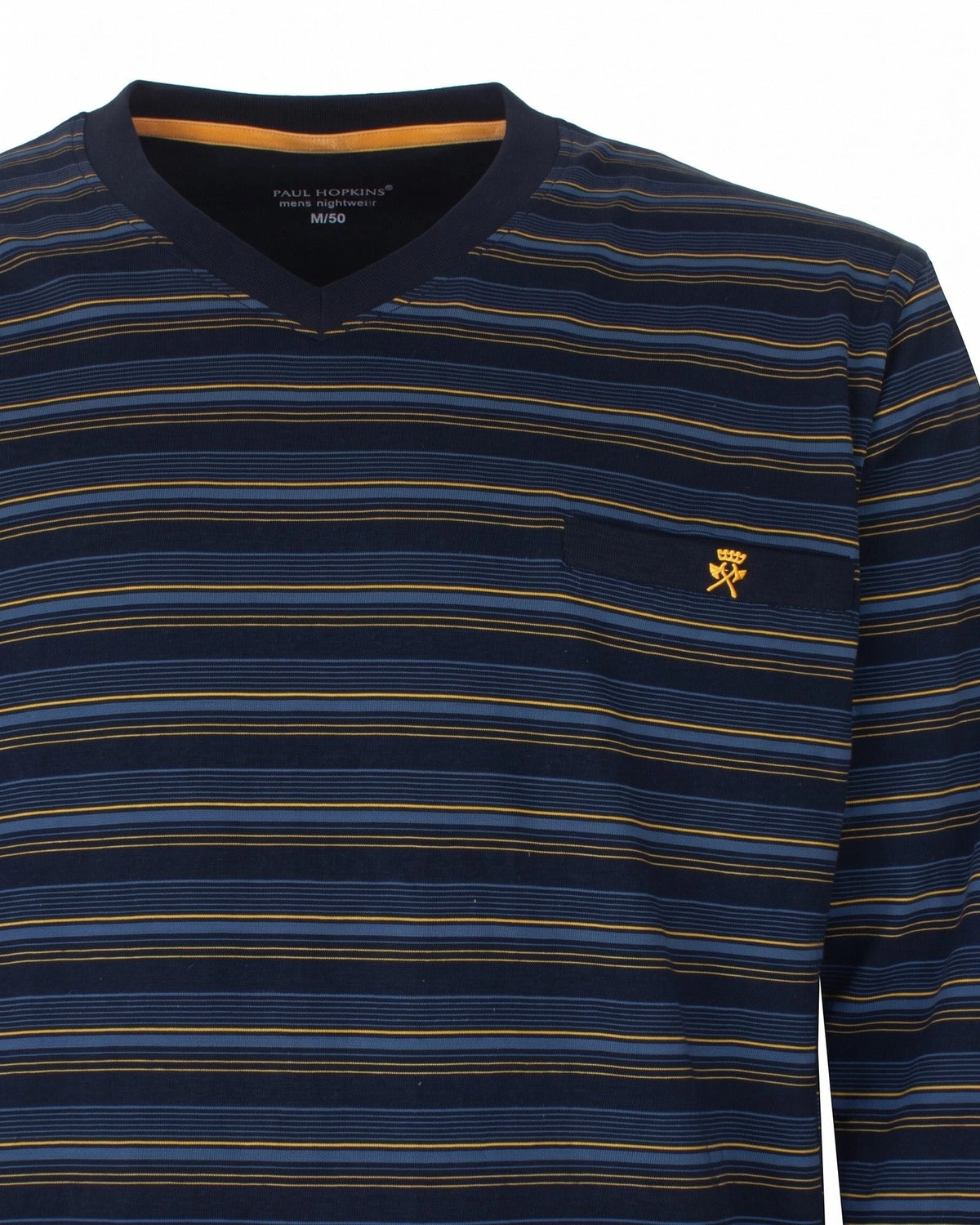 Jorn Cocks Paul Hopkins pyjama heren lange mouw V-hals - Dark blue