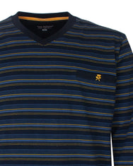 Jorn Cocks Paul Hopkins pyjama heren lange mouw V-hals - Dark blue