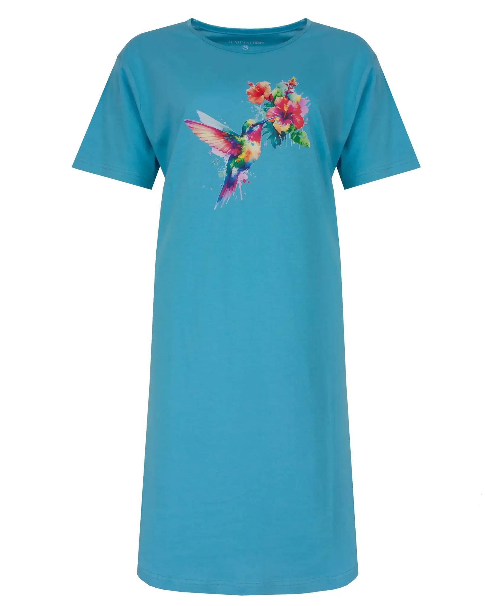 Jorn Cocks Temptation dames nachthemd korte mouw blauw "Bloem"