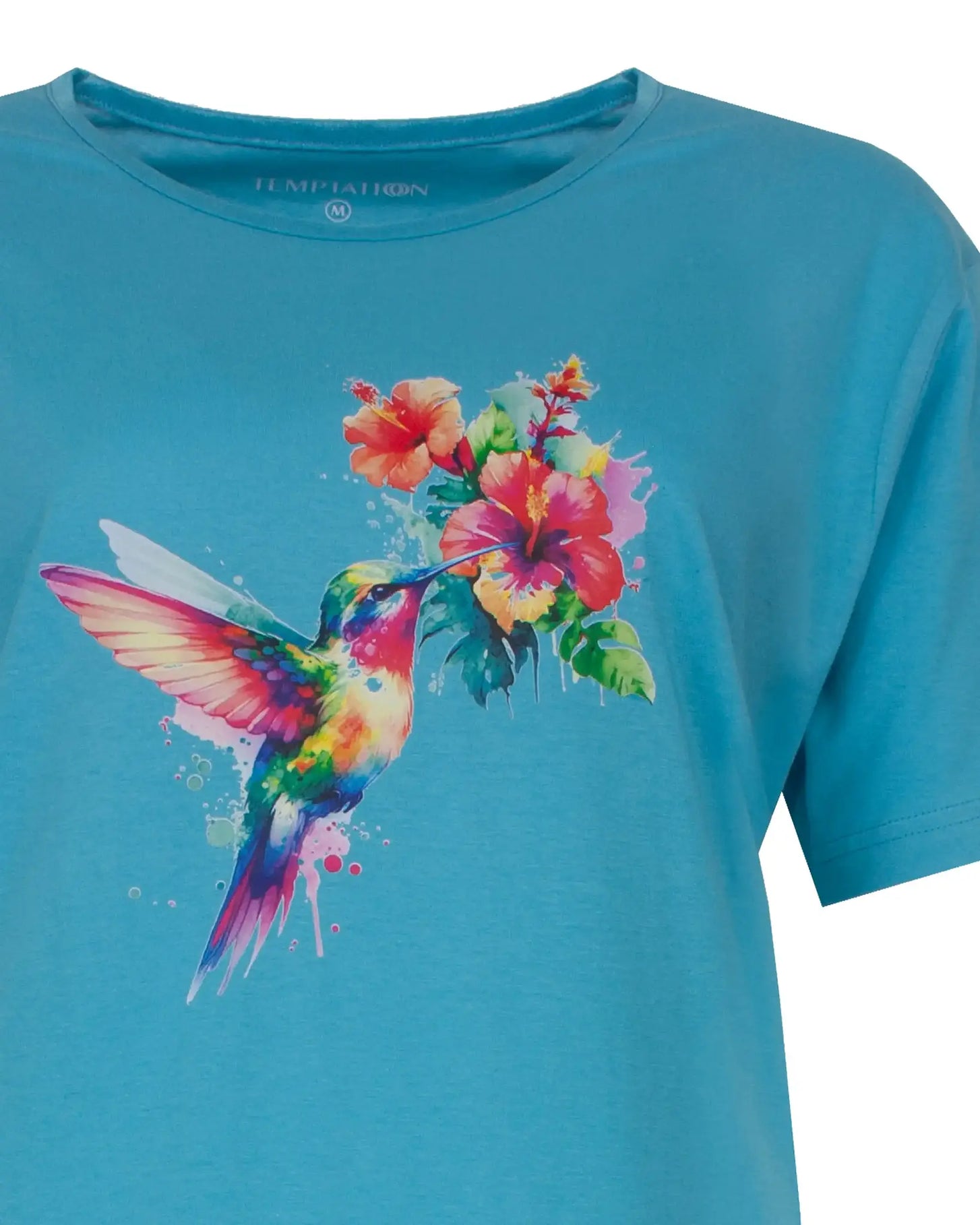 Jorn Cocks Temptation dames nachthemd korte mouw blauw "Bloem"