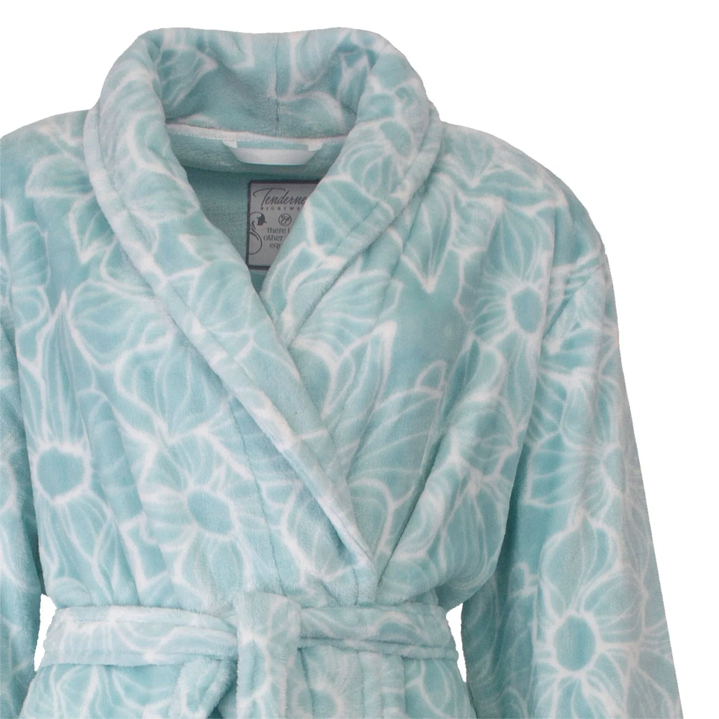 Jorn Cocks Tenderness dames badjas fleece - Aqua blauw