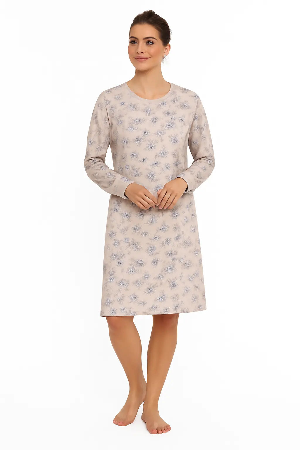 Jorn Cocks Tenderness dames nachthemd lange mouw - Earth Flower