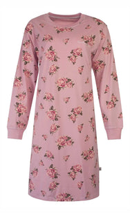 Jorn Cocks Tenderness dames nachthemd lange mouw - Pink Flower