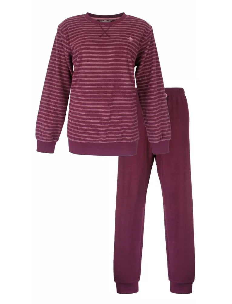 Jorn Cocks Tenderness dames pyjama Badstof - Bordeaux