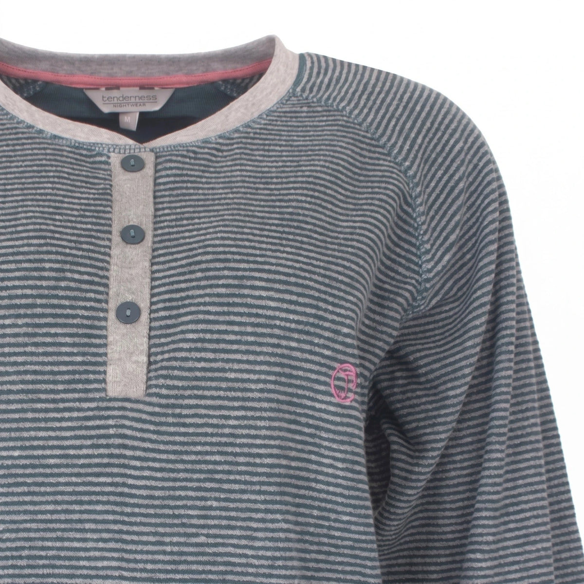 Jorn Cocks Tenderness dames pyjama Badstof - Knoopsluiting - Petrol