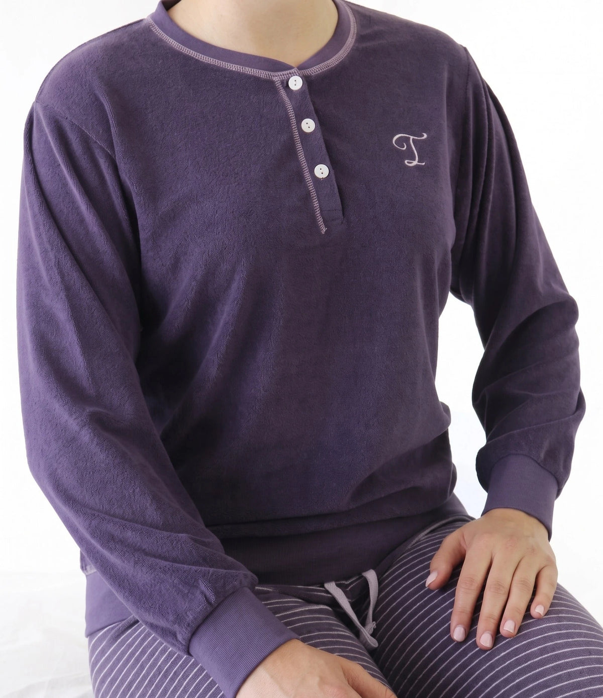 Jorn Cocks Tenderness dames pyjama Badstof - Purple