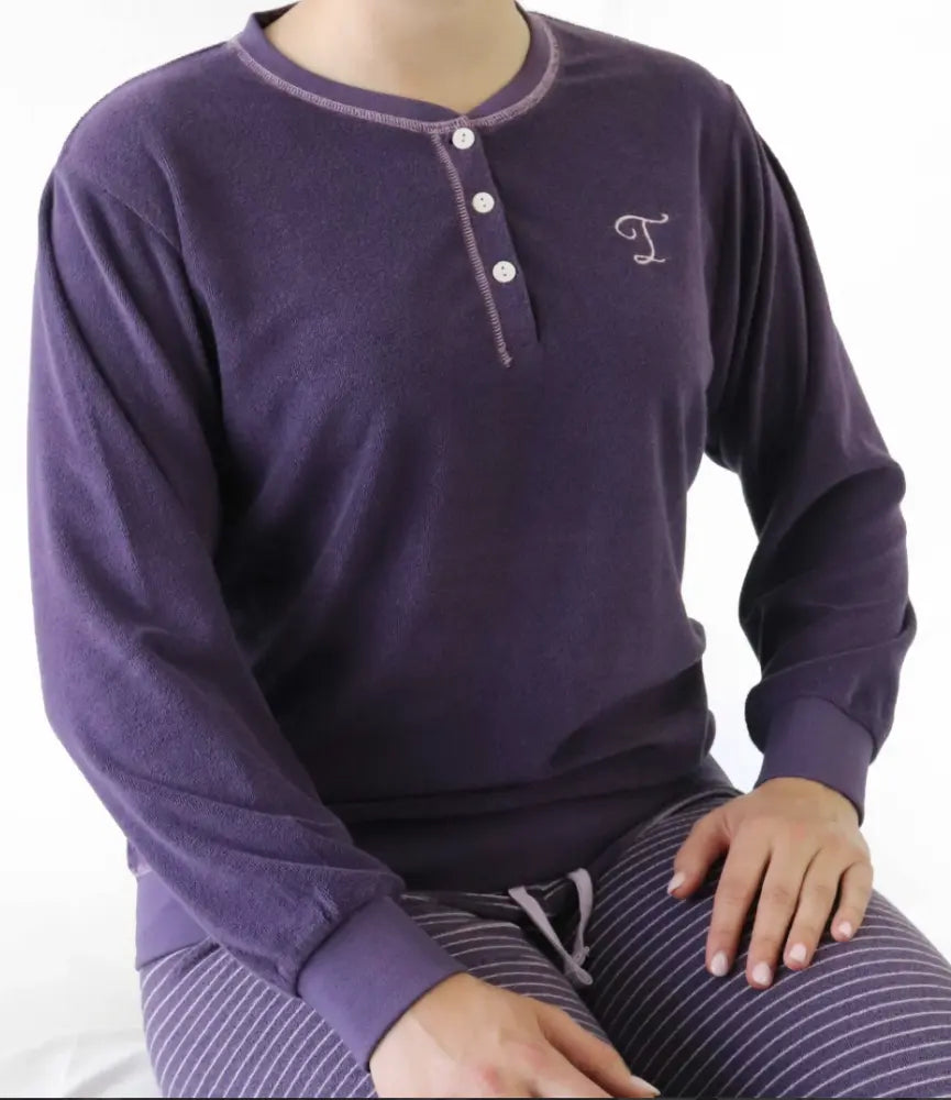 Jorn Cocks Tenderness dames pyjama Badstof - Purple