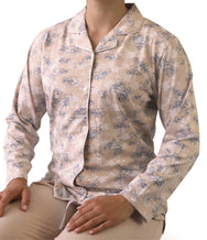 Jorn Cocks Tenderness dames pyjama - Doorknoop knoopsluiting - Beige