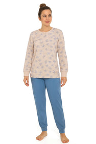 Jorn Cocks Tenderness dames pyjama Tricot lange mouw - Beige