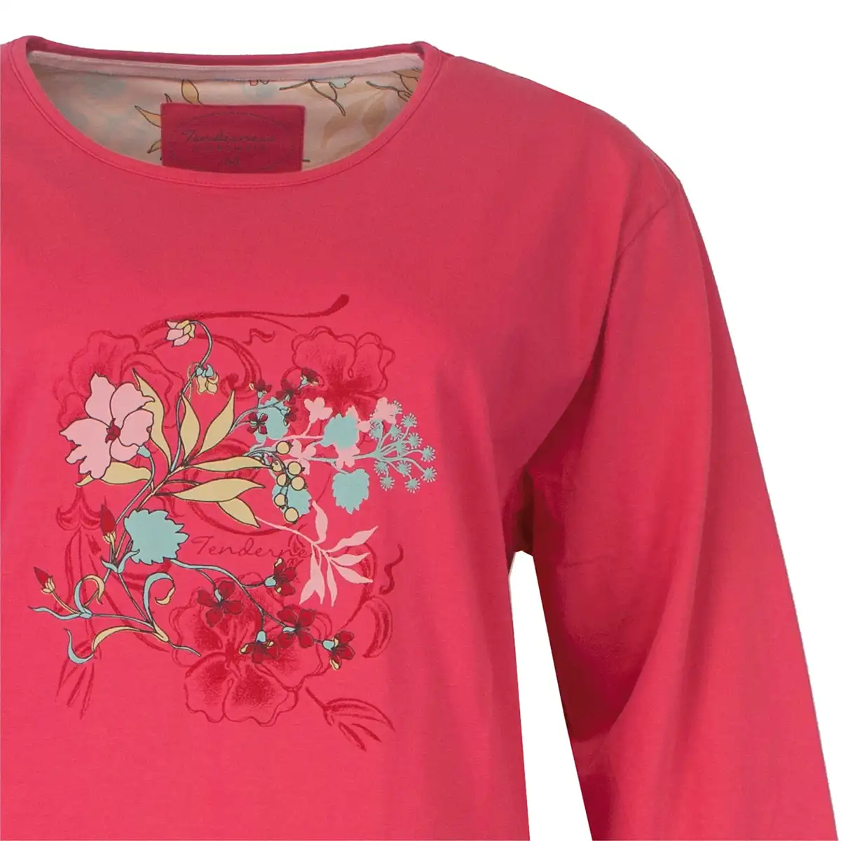 Jorn Cocks Tenderness dames pyjama Tricot lange mouw - Pink Flower