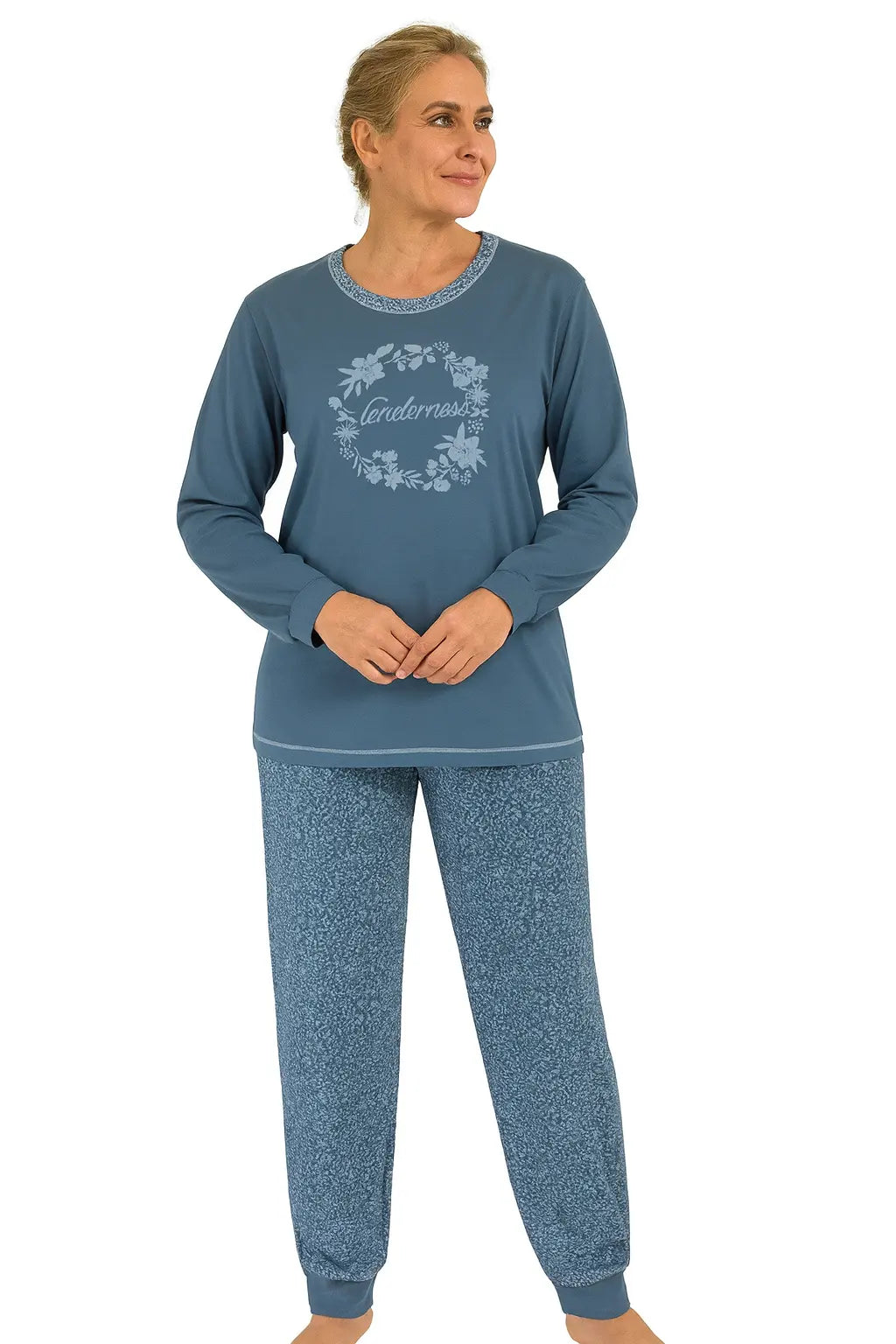 Jorn Cocks Tenderness dames pyjama Tricot lange mouw - Winter Flower