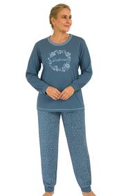 Jorn Cocks Tenderness dames pyjama Tricot lange mouw - Winter Flower