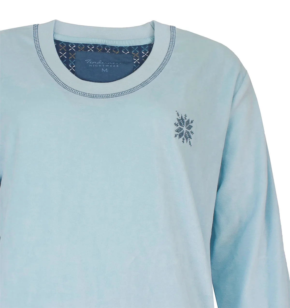 Jorn Cocks Tenderness dames pyjama Velours - Lichtblauw