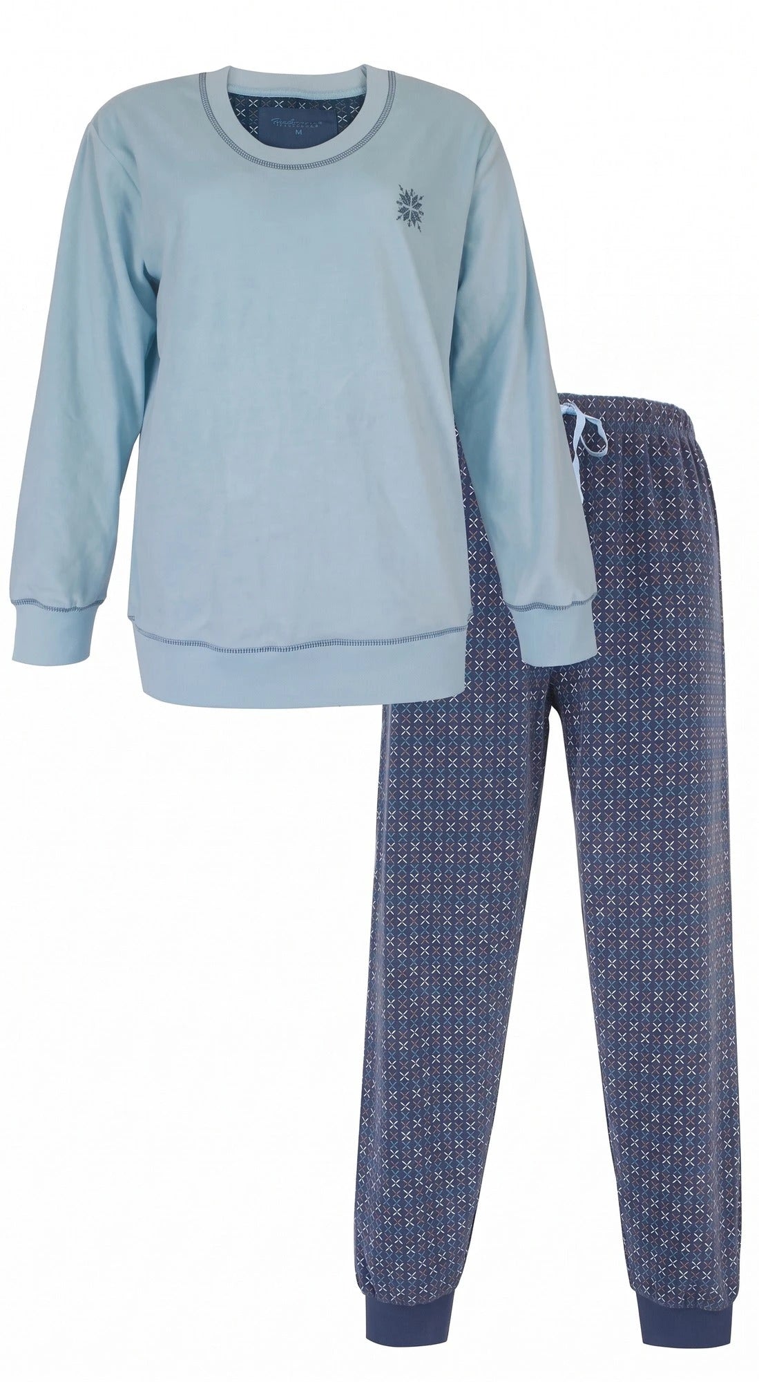 Jorn Cocks Tenderness dames pyjama Velours - Lichtblauw