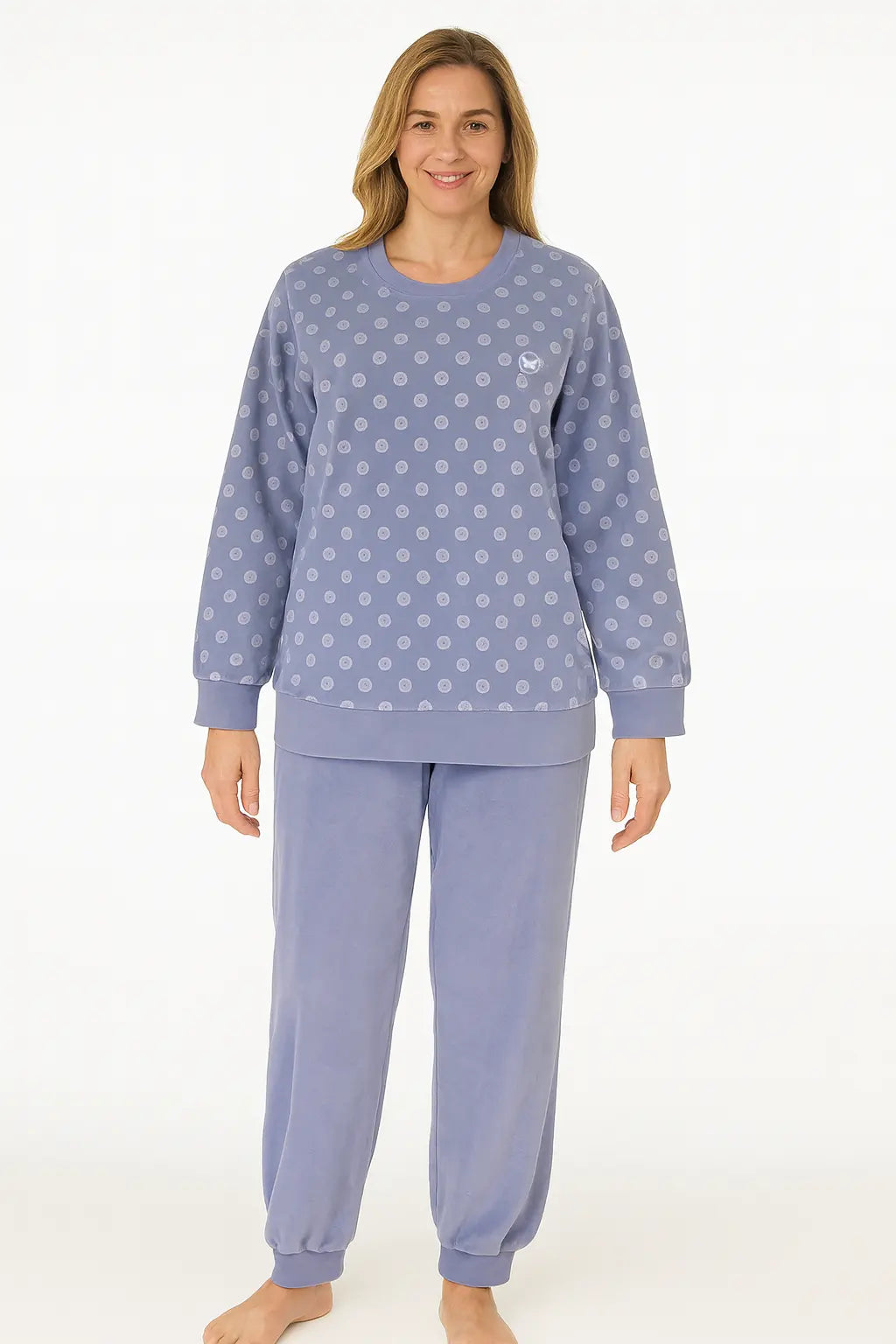 Jorn Cocks Tenderness dames pyjama Velours - Lila Circle