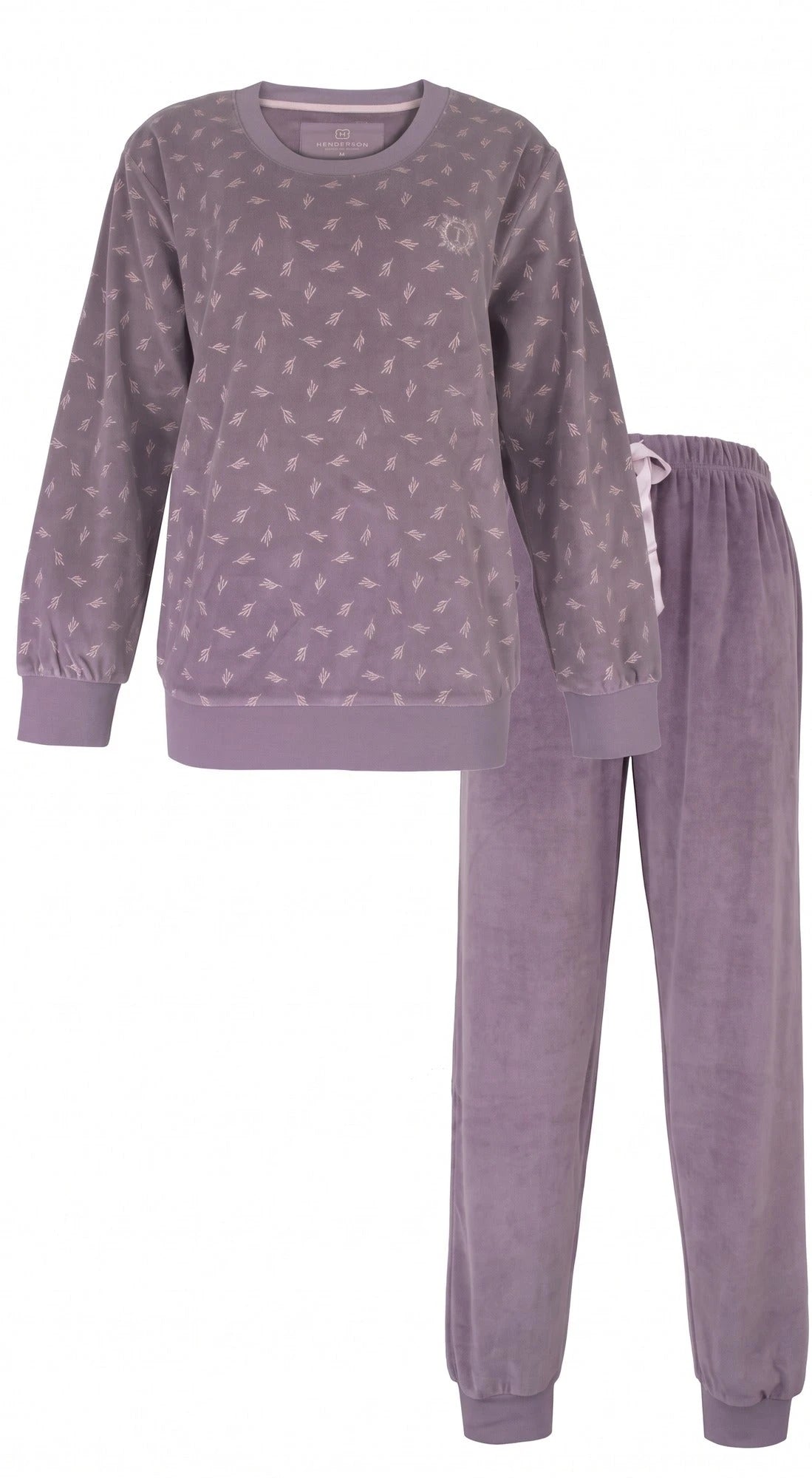 Jorn Cocks Tenderness dames pyjama Velours - Lila Flower
